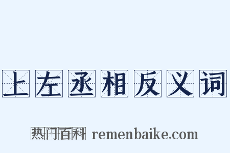 上左丞相反义词是什么意思的图片